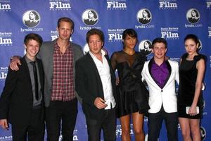 SANTA BARBARA, JAN 24 - Colin Ford, Alexander Skarsg rd, Henry Alex Rubin, Paula Patton, Aviad Bernstein, Haley Ramm arrives at the Santa Barbara International Film Festival Disconnect premiere at Arlington Theater on January 24, 2013 in Santa Barbara, CA photo