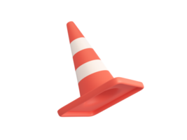 zona de melhoria de construção de cone de tráfego laranja 3d png