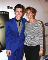 LOS ANGELES, APR 17 - Drake Bell, mother Robin Dodson at the Drake Bell s Album Release Party for Ready, Set, Go at Mixology on April 17, 2014 in Los Angeles, CA photo