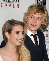 LOS ANGELES, OCT 7 - Emma Roberts, Evan Peters at the American Horror Story Coven Red Carpet Event at Pacific Design Center on October 7, 2013 in West Hollywood, CA photo