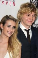 LOS ANGELES, OCT 7 - Emma Roberts, Evan Peters at the American Horror Story Coven Red Carpet Event at Pacific Design Center on October 7, 2013 in West Hollywood, CA photo