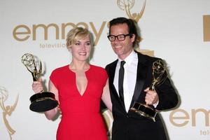 LOS ANGELES, SEP 18 - Kate Winslet, Guy Pearce in the Press Room at the 63rd Primetime Emmy Awards at Nokia Theater on September 18, 2011 in Los Angeles, CA photo