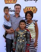 LOS ANGELES, OCT 1 - Eric Nenninger, Angel Parker, Naomi Nenninger, James Nenninger at the VIP Disney Halloween Event at Disney Consumer Product Pop Up Store on October 1, 2014 in Glendale, CA photo