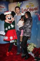 LOS ANGELES, DEC 11 - Eric Winter, Sebella Winter, Roselyn Sanchez, Minnie Mouse at the Disney on Ice Red Carpet Reception at the Staples Center on December 11, 2014 in Los Angeles, CA photo