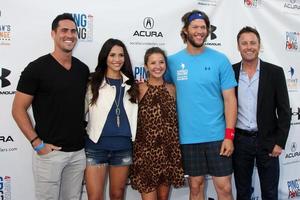 LOS ANGELES, SEP 4 - Josh Murray, Andi Dorfman, Ellen Kershaw, Clayton Kershaw, Chris Harrison at the Ping Pong 4 Purpose Charity Event at Dodger Stadium on September 4, 2014 in Los Angeles, CA photo