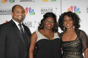 LOS ANGELES, FEB 17 - Stephen L Hightower II, Julia Pace Mitchell, Judy Pace arrives at the 43rd NAACP Image Awards at the Shrine Auditorium on February 17, 2012 in Los Angeles, CA photo