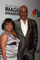 LOS ANGELES, FEB 11 - Chandra Wilson, James Pickens Jr arrives at the NAACP Image Awards Nominees Reception at the Beverly Hills Hotel on February 11, 2012 in Beverly Hills, CA photo