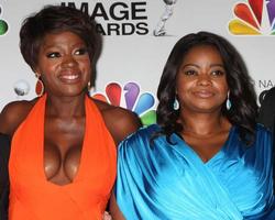 LOS ANGELES, FEB 17 - Viola Davis, Octavia Spencer in the Press Room of the 43rd NAACP Image Awards at the Shrine Auditorium on February 17, 2012 in Los Angeles, CA photo