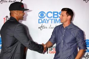 LOS ANGELES, OCT 8 - Shemar Moore, Steve Burton at the CBS Daytime After Dark Event at Comedy Store on October 8, 2013 in West Hollywood, CA photo