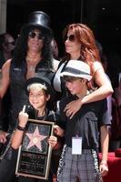 LOS ANGELES, JUL 9 - Slash, wife Perla and two sons at the Hollywood Walk of Fame Ceremony for Slash at Hard Rock Cafe at Hollywood and Highland on July 9, 2012 in Los Angeles, CA photo