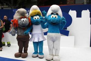 LOS ANGELES, JUL 28 - Smurfs arrives at the Smurfs 2 Premiere at the Village Theater on July 28, 2013 in Westwood, CA photo