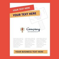 Danger board Title Page Design for Company profile annual report presentations leaflet Brochure Vector Background