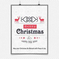 Christmas greetings card design with white background vector