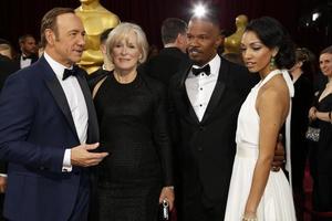LOS ANGELES, MAR 2 - Kevin Spacey, Glenn Close, Jamie Foxx, Corinne Bishop at the 86th Academy Awards at Dolby Theater, Hollywood and Highland on March 2, 2014 in Los Angeles, CA photo