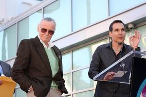 LOS ANGELES, JAN 14 - Stan Lee and Todd McFarlane at the ceremony for Stan Lee as he receives his star on the Hollywood Walk of Fame at Hollywood Walk of Fame on January 14, 2011 in Los Angeles, CA photo