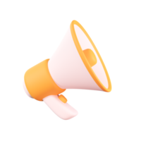 3D megaphone announcement product promotion alert. png