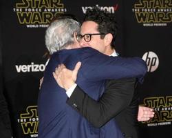 LOS ANGELES, DEC 14 - George Lucas, JJ Abrams at the Star Wars - The Force Awakens World Premiere at the Hollywood and Highland on December 14, 2015 in Los Angeles, CA photo