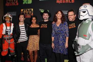 LOS ANGELES, SEP 27 - Star Wars Rebels Cast at the Star Wars Rebels Premiere Screening at AMC Century City on September 27, 2014 in Century City, CA photo