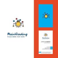 Bulb setting Creative Logo and business card vertical Design Vector