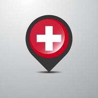 Switzerland Map Pin vector