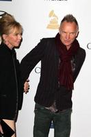 LOS ANGELES, FEB 9 - Trudie Styler, Sting arrives at the Clive Davis 2013 Pre-GRAMMY Gala at the Beverly Hilton Hotel on February 9, 2013 in Beverly Hills, CA photo