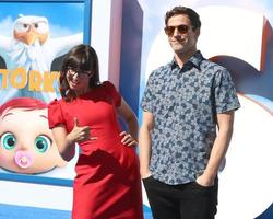 LOS ANGELES, SEP 17 - Katie Crown, Andy Samberg at the Storks Premiere at the Village Theater on September 17, 2016 in Westwood, CA photo