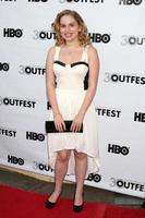 LOS ANGELES, JUL 22 - Allie Grant arrives agt the 2012 Outfest Closing Night Gala of STRUCK BY LIGHTNING at J A Ford Amphitheatre on July 22, 2012 in Los Angeles, CA photo