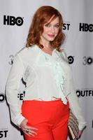LOS ANGELES, JUL 22 - Christina Hendricks arrives agt the 2012 Outfest Closing Night Gala of STRUCK BY LIGHTNING at J A Ford Amphitheatre on July 22, 2012 in Los Angeles, CA photo