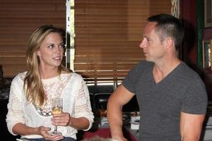 LOS ANGELES, AUG 1 - Kelly Sullivan, William deVry at the William deVry Fan Club Event at the California Canteen on August 1, 2014 in Los Angeles, CA photo