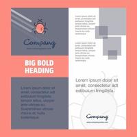 Bug Company Brochure Title Page Design Company profile annual report presentations leaflet Vector Background