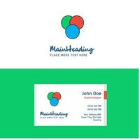 Flat Circles Logo and Visiting Card Template Busienss Concept Logo Design vector