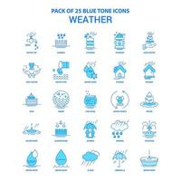 Weather Blue Tone Icon Pack 25 Icon Sets vector