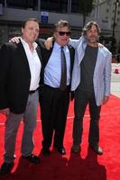 LOS ANGELES, APR 10 - Bobby Farrelly, Mike Cerrone, Peter Farrelly arrives at The Three Stooges Premiere at Graumans Chinese Theater on April 10, 2012 in Los Angeles, CA photo