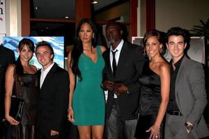 LOS ANGELES, APR 15 - Elycia Turnbow , Frankie Muniz, Kimora Lee, Djimon Hounsou, Kevin Jonas and Wife Danielle attending the 2011 Toyota Grand Prix Charity Ball at Westin Long Beach on April 15, 2011 in Long Beach, CA photo