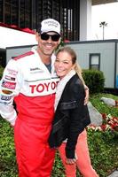 LOS ANGELES, APR 13 - Eddie Cibrian, LeAnn Rimes at the Toyota Pro Celeb Race Qualifying Day at Grand Prix Race Track on April 13, 2012 in Long Beach, CA photo