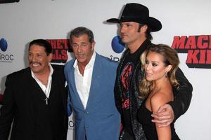 LOS ANGELES, OCT 2 - Danny Trejo, Mel Gibson, Robert Rodriguez, Alexa Vega at the Machete Kills Los Angeles Premiere at Regal 14 Theaters on October 2, 2013 in Los Angeles, CA photo