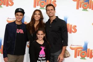 LOS ANGELES, OCT 23 - Lucas Arthur Mathison, Vanessa Arevalo, Leila Emmanuelle Mathison, Cameron Mathison at the Trolls Premiere at Village Theater on October 23, 2016 in Westwood, CA photo