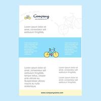 Template layout for Cycle comany profile annual report presentations leaflet Brochure Vector Background