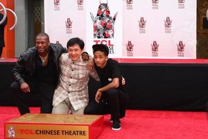 LOS ANGELES, JUN 6 - Chris Tucker, Jackie Chan, Jaden Smith at the Hand and Footprint ceremony for Jackie Chan at the TCL Chinese Theater on June 6, 2013 in Los Angeles, CA photo