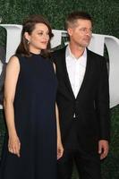 LOS ANGELES, NOV 9 - Marion Cotillard, Brad Pitt at the Allied Fan Screening at the Village Theater on November 9, 2016 in Westwood, CA photo