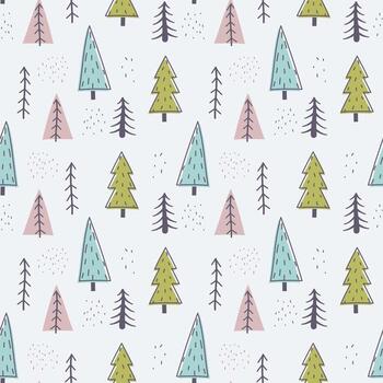 garabato, bosque, patrón vector