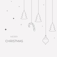 merry christmas card vector