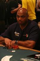 Charles Barkley playing poker at the Ante up for Africa Poker Tournament at the 2008 World Series of Poker, at the Rio All-Suite Hotel and Casino in
Las Vegas, NV
July 2, 2008
 2008 Kathy Hutchins Hutchins Photo