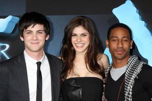 Logan Lerman,  Alexandra Daddario, Brandon T  Jacksonarriving at the Los Angeles Premiere of AvatarGrauman s Chinese TheaterLos Angeles,  CADecember 16, 20092009 Kathy Hutchins   Hutchins Photo