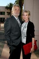 John McCook  and  Laurette Spang arriving at the ATAS Honors Betty White  Celebrating 60 Years on Television  at the Television Academy in No Hollywood, CAon August 7, 20082008 Kathy Hutchins   Hutchins Photo