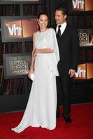 Angelina Jolie  and  Brad Pitt arriving at the  Critic s Choice Awards at the Santa Monica Civic Center, in Santa Monica , CA on January 8, 20092008 Kathy Hutchins   Hutchins Photo