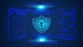 Modern HUD Technology Screen Background with lock vector