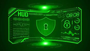 Modern HUD Technology Screen Background with lock vector