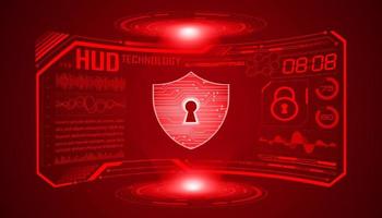 Modern HUD Technology Screen Background with lock vector