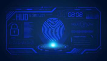 Modern HUD Technology Screen Background with lock vector